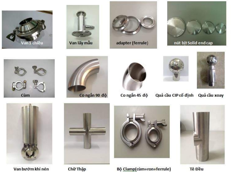 QUẢ CẦU CIP CỐ ĐỊNH INOX 316, QUẢ CẦU CỐ ĐỊNH