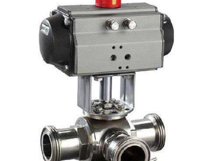 VAN BI INOX VI SINH ĐIỀU KHIỂN KHÍ NÉN- Pneumatic Ball Valves